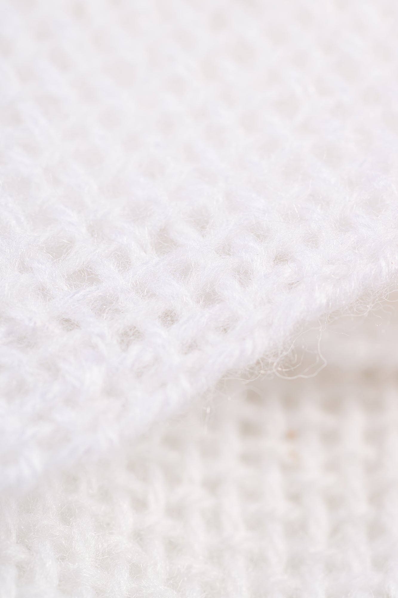 white mohair and wool scarf