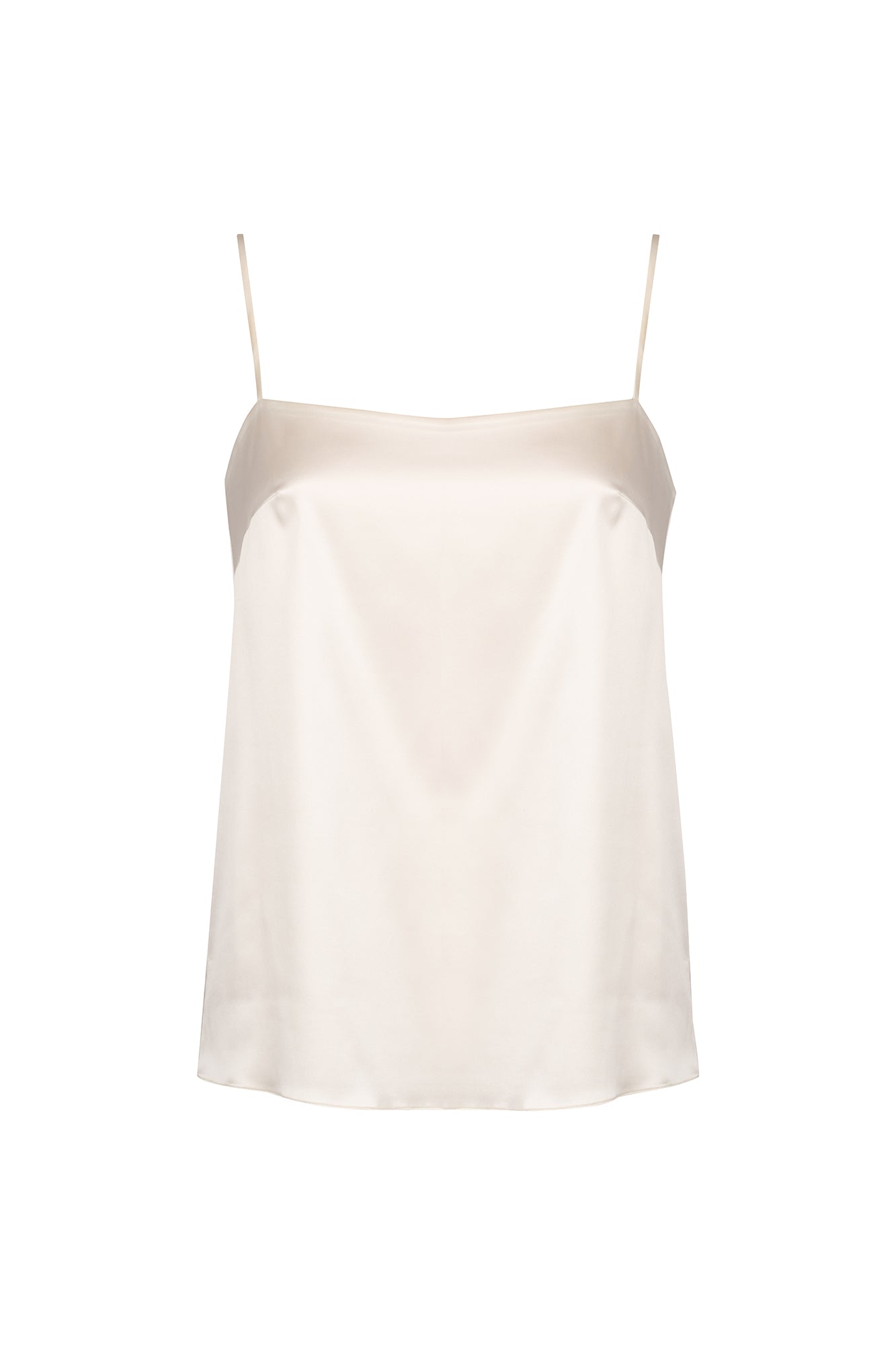 White Artificial Silk Camisole