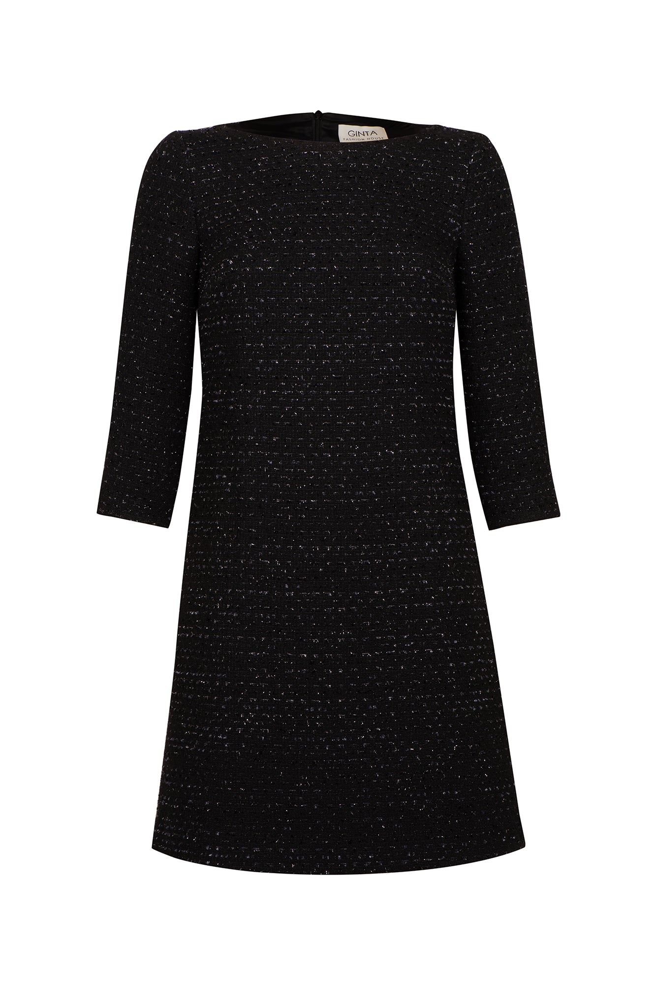Black tweed mini dress GINTA Black tweed mini dress GINTA