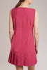 This mini fuchsia dress has a flattering A-line shape, an elegant pleated hem and a concealed zip fastening at back.