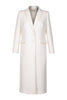 Wear this white cashmere coat over your wedding dress or on any other special day for a more refined look.