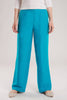 These wide-leg pants are tailored from a silk and linen blend in vibrant turquoise and has a concealed zip fastening at the front.
